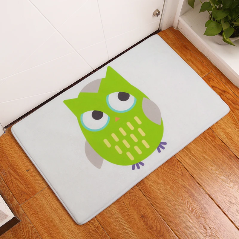 2017 новые ковры с принтом совы Нескользящие кухонные коврики для дома гостиной 40x60