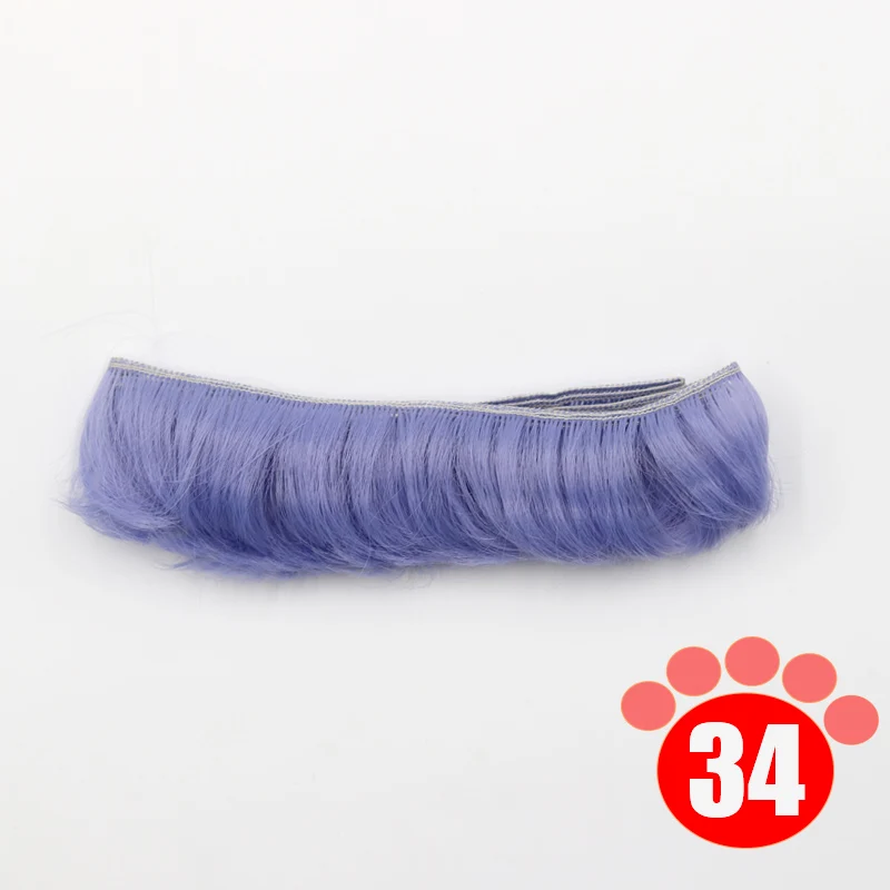 colour 34 Msiredoll bjd парик аксессуары 1 шт. 5*100 см кукла волосы для 1/3 1/4 BJD кукла diy парик бахрома кукла волосы - Цвет: colour 34