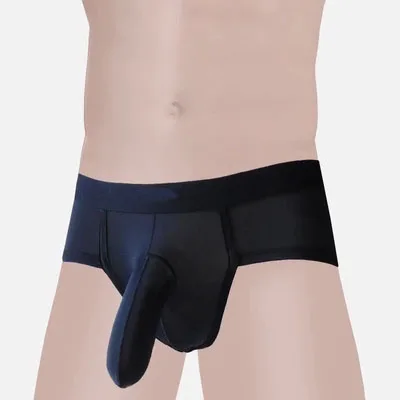 Шелковое шелковое нижнее белье для мужчин пикантные мужские прямые трусы с