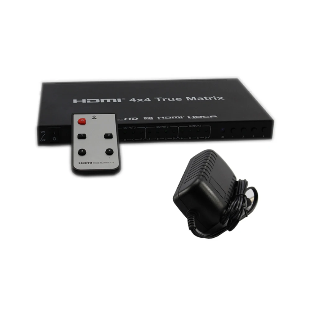 Матричный коммутатор 4K HDMI 4x4 с дистанционным управлением Переключатель V1.4