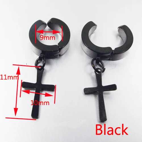 Серьги-гвоздики из нержавеющей стали SaYao 2 шт. кресты в стиле панк для мужчин и