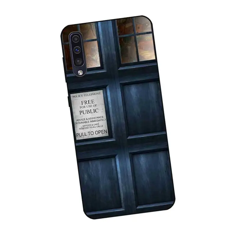 N430 с изображением ТАРДИСа из сериала Доктор Кто черный силиконовый чехол для samsung