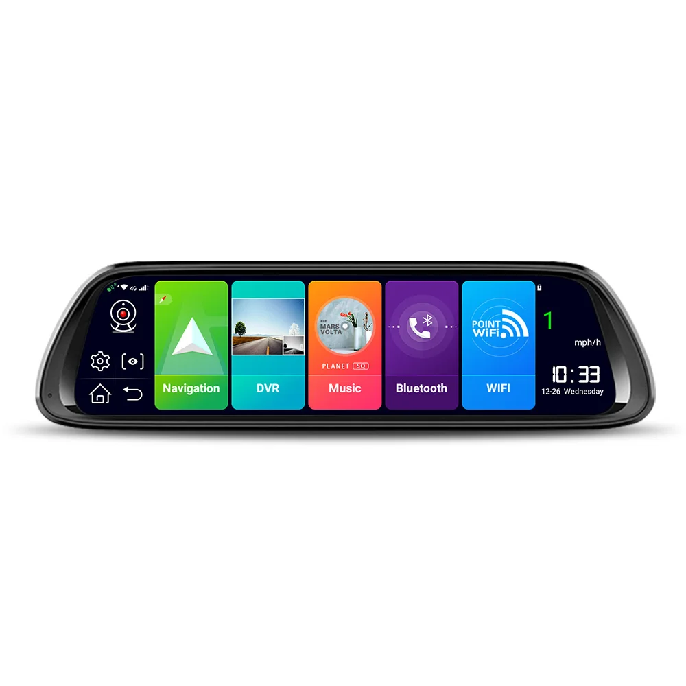 Bluavido 4G ADAS Android 8,1 dash камера 1" ips Автомобильное зеркало заднего вида gps FHD 1080P Автомобильный видеорегистратор с функцией ночного видения WiFi авто видеорегистратор
