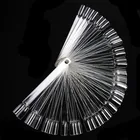 Новинка, 50 шт., Набор накладных ногтей, стики для дизайна ногтей, инструменты для демонстрации искусственной формы, полировка, гель, практика, прозрачное украшение