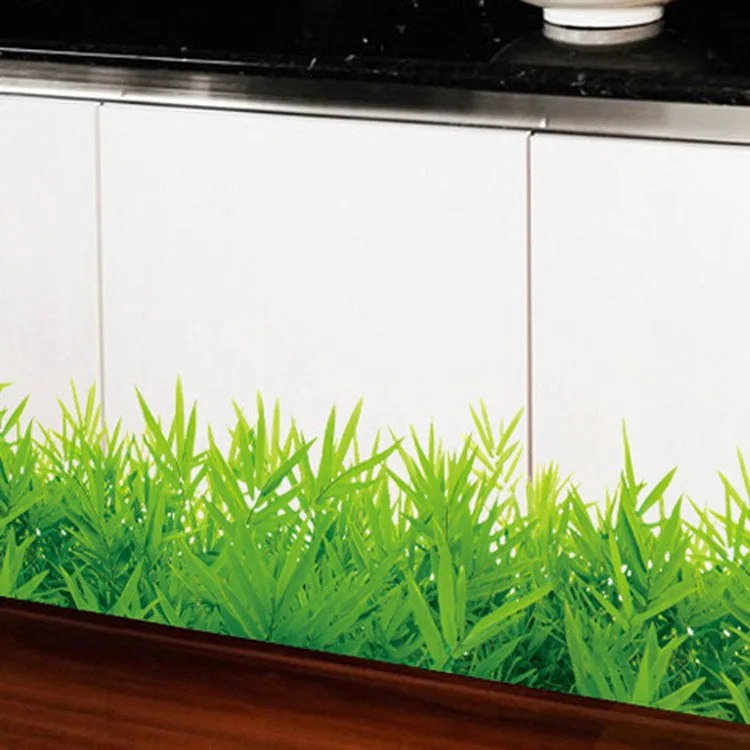 3D свежая зеленая трава Baseboard ПВХ наклейки на плинтус, для детской гостиной, спальни, ванной комнаты, кухни, балкона, домашний декор
