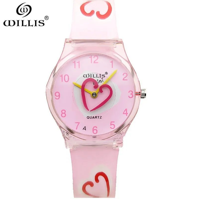 Бренд WILLIS кварцевые часы для женщин нарядные женские силиконовый ремешок