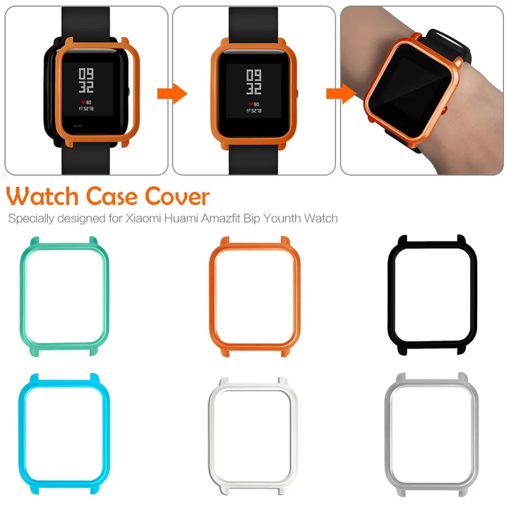 Тонкий защитный чехол умных часов для Huami Amazfit Bip Youth Watch Смарт-часы цветная Рамка PC