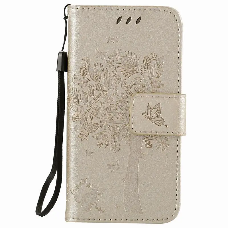 Для Coque iPhone 5S чехол Флип кожаный кошелек держатель для карт чехол для телефона для iPhone 5 чехол 3D кошка дерево телефон сумка для iPhone SE 5 5S