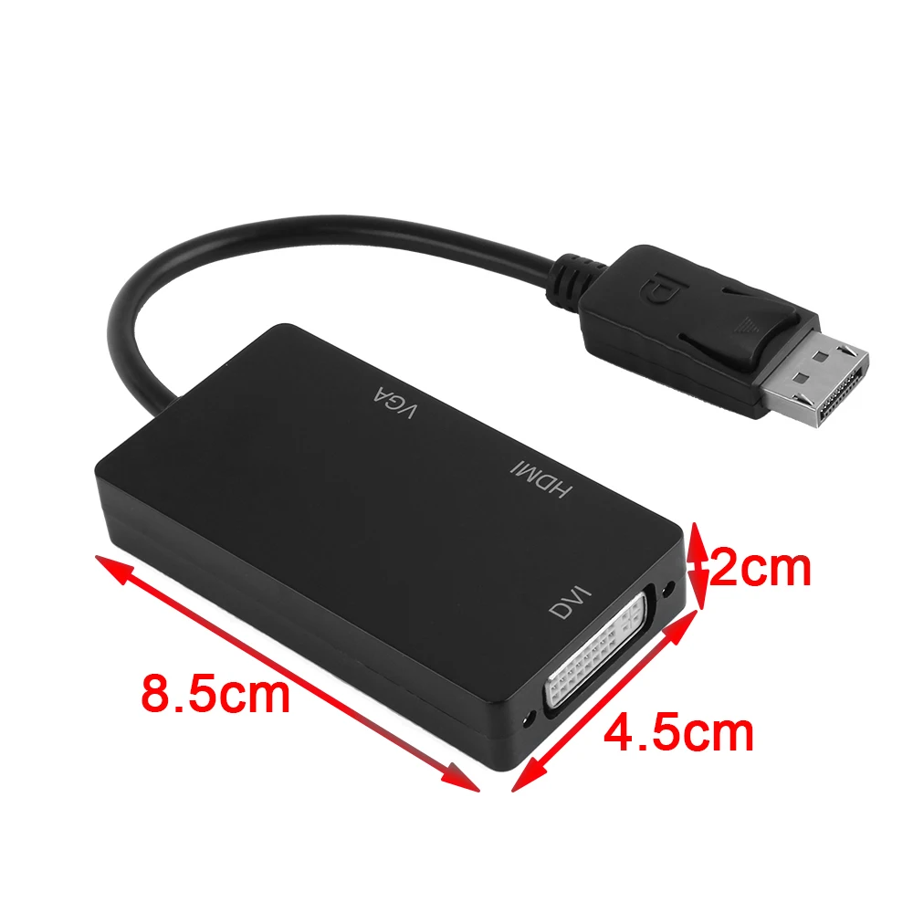 Конвертер кабель адаптер DisplayPort DP штекер к DVI HDMI VGA Аудио Женский дисплея порт