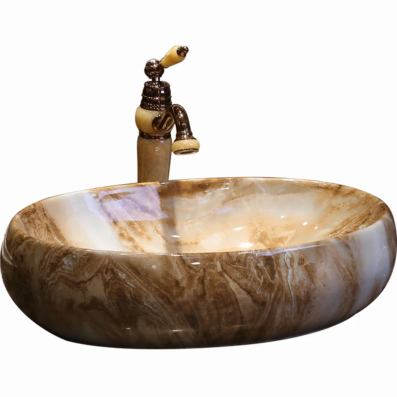 Фарфоровая гардеробная круглая умывальник Lavabo Столешница Раковина сосуд ванная