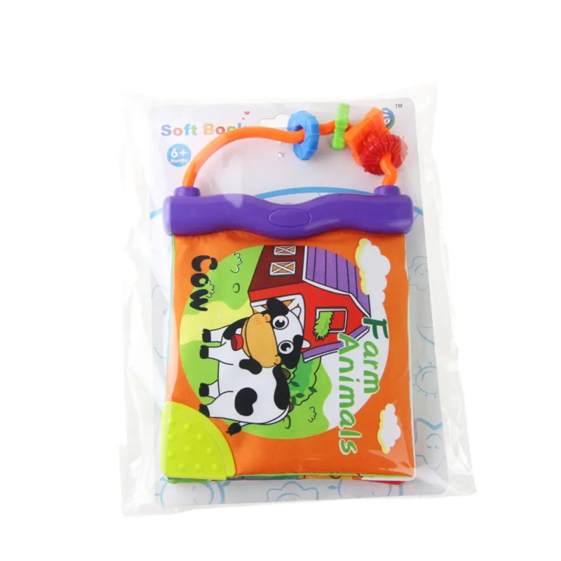 

NEW Baby Toys Crib Bumper Baby Cloth Book Baby Rattles Knowledge Around Multi-Touch Colorful Bed Bumper for Kids toys MN8
