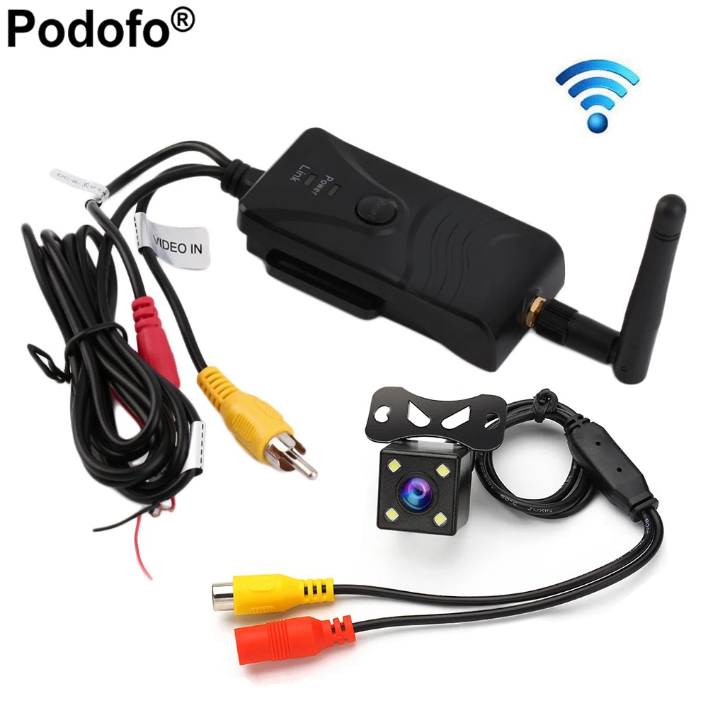 Podofo 2 4G Wifi Автомобильная камера заднего вида передатчик видео Трансмиссия