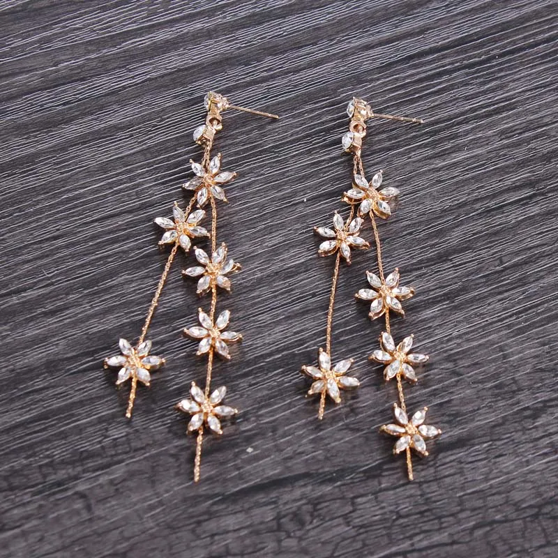 Gold Pin Earrings Барокко кристалл Золотая корона для девочек свадебные аксессуары для волос драгоценные камни свадебная тиара невесты Hairwear для женщин голова принцессы ювелирное изделие - Окраска металла: Gold Pin Earrings