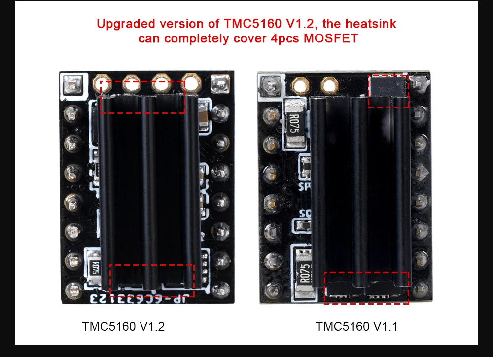 BIGTREETECH TMC5160 V1.2 SPI Драйвер шагового двигателя 6-слойная плата против TMC2208 TMC2209 3D-принтеры Запчасти для Эндер 3/5 СКР V1.3 Pro