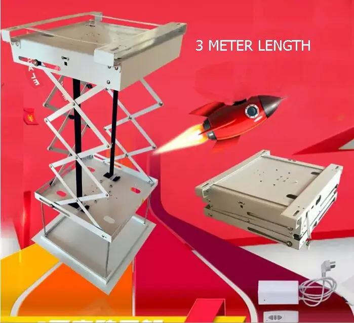 

3 Meters, Super Thin Electric Projector Lifts Ceil Engineering Machine Mount Large Load Bear Bracket