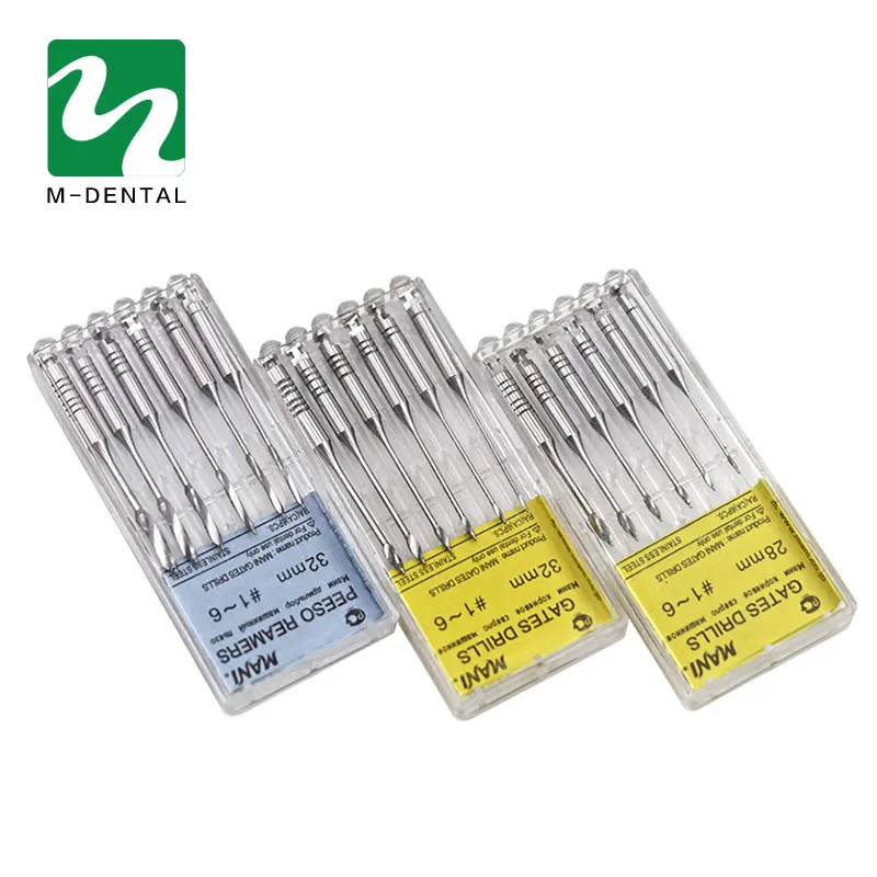

Dental Endodontic files Reamers dental Drill dental Burs Gates Drills/PEESO Reamers Glidden Endo Files Gate Dentist Materials