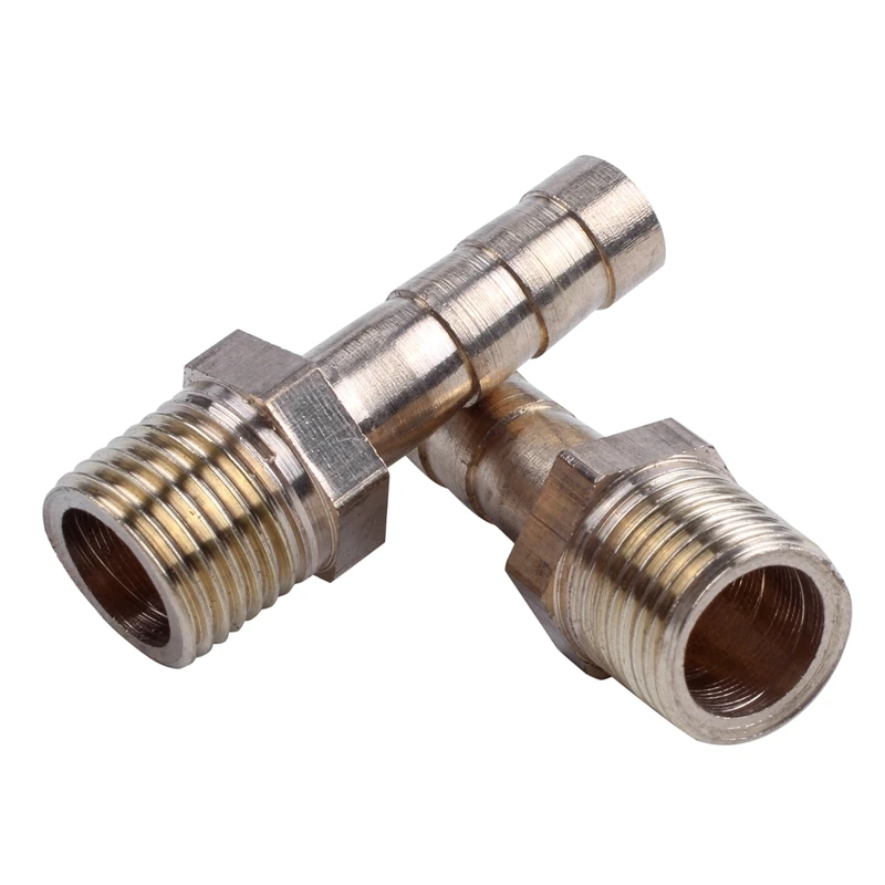 4x Gold 1/8BSP Male Thread Brass Hose Barb Coupler Fitting Connector | Обустройство дома