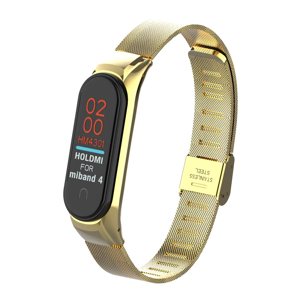 Металлический ремешок FIFATA для смарт часов Xiaomi Mi Band 4 браслет из нержавеющей стали