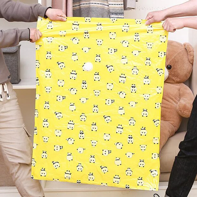 1PCS 100x80cm Creative Vacuum Compression Bag Home Daily Necessities Clothes Quilt Pillow Blanket Storage Bag Travel Sorting Bag