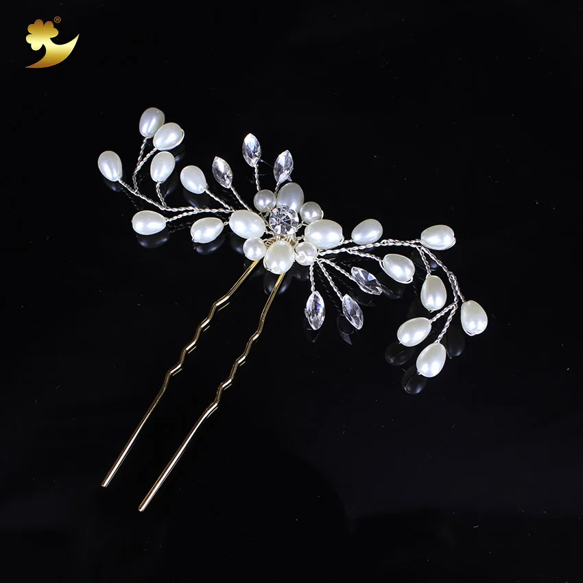 Xinyun Wedding Hairpins Shining Rhinestones Bright Pearls Ornament Bridal Hair Accessories Fashion Jewelry Bridesmaid Gift | Украшения и