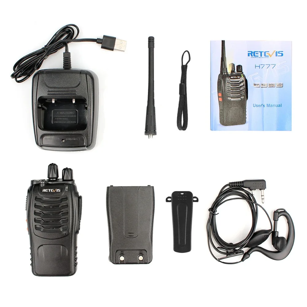 1 шт. Retevis H777 Walkie Talkie UHF 400-470 МГц 16CH Ham радио Hf трансивер портативный двухсторонний радио коммуникатор A9104A