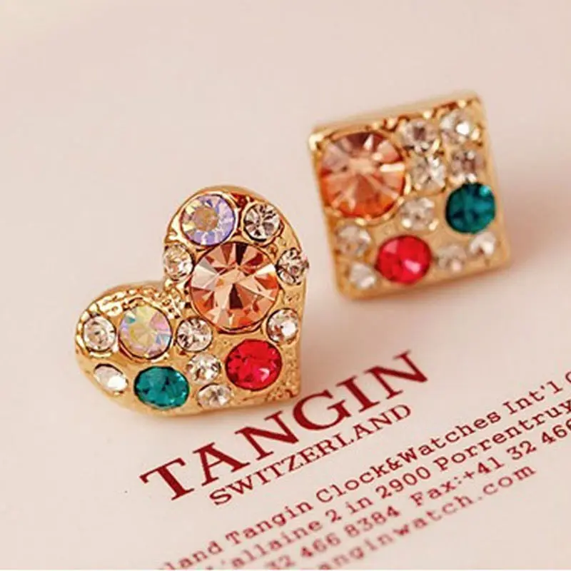 Модные ассиметричные блестящие серьги-гвоздики для женщин разразразы украшение