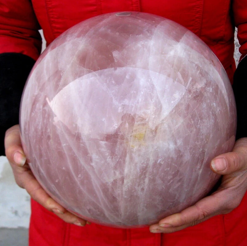 HUGE NATURAL rose quartz crystal sphere ball healing | Дом и сад