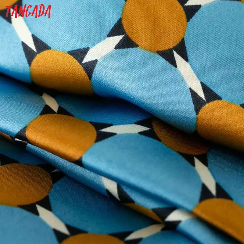Tangada летние кюлоты укороченные штаны капри брюки голубые женские широкие