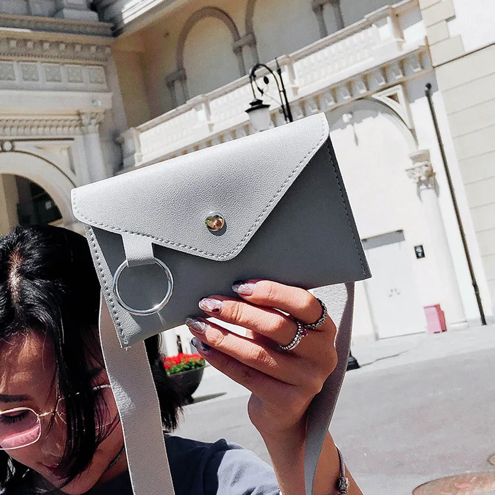 

Women Belt Bag Leather Waist Bag Fashion Women's Pure Color Ring PU Messenger Shoulder Chest pochete homem #2