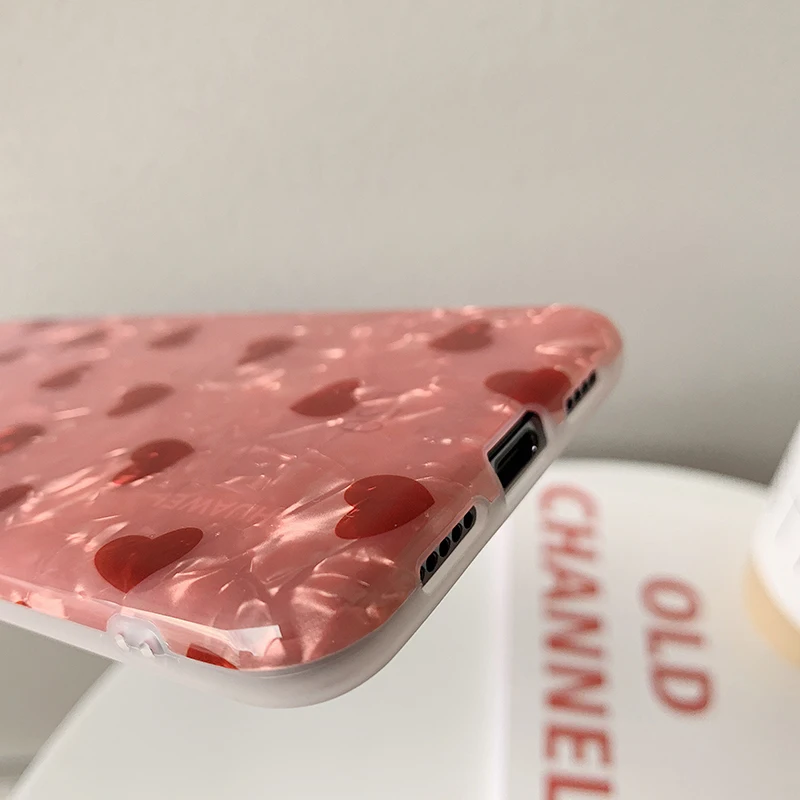 Чехол с текстурой для huawei P10 P20 P30 Pro mate 10 20 Pro Red love heart чехол для Honor 9 10 Nova 3 3i 4 задняя крышка funda Capa