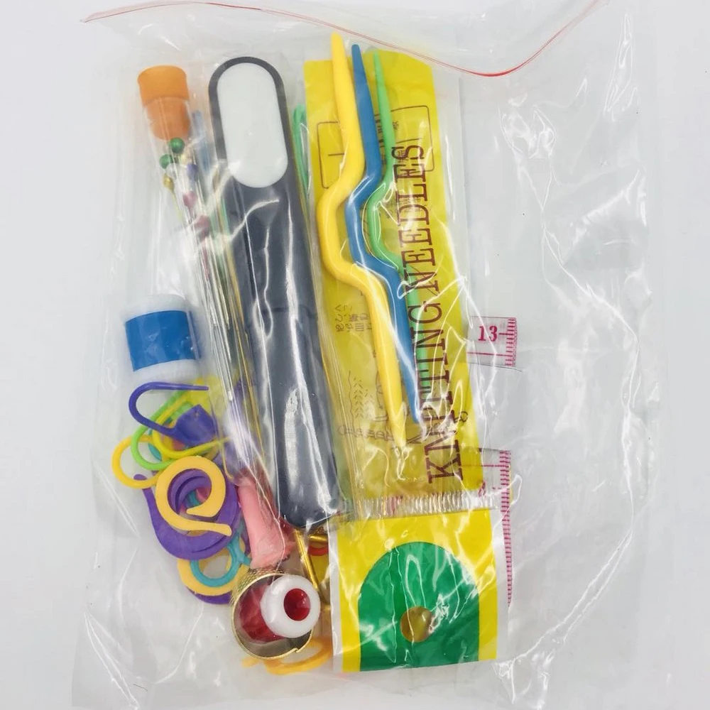 Набор крючков для вязания 100 шт./лот с футляром спицы инструменты шитья полный