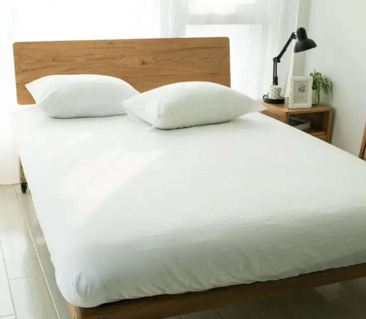 4 шт. простой белый цвет Чистый Хлопок Постельный набор пододеяльник плоский лист