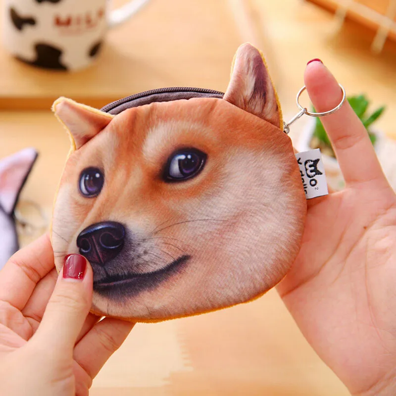 1 х милый Doge для собак креативный 3D держатель с рисунком кредитных карт чехол