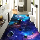 3D Самоклеящиеся 3D обои для пола, космическая галактика, звездное небо, напольная плитка, настенная ванная комната, гостиная, водонепроницаемые обои 3 D