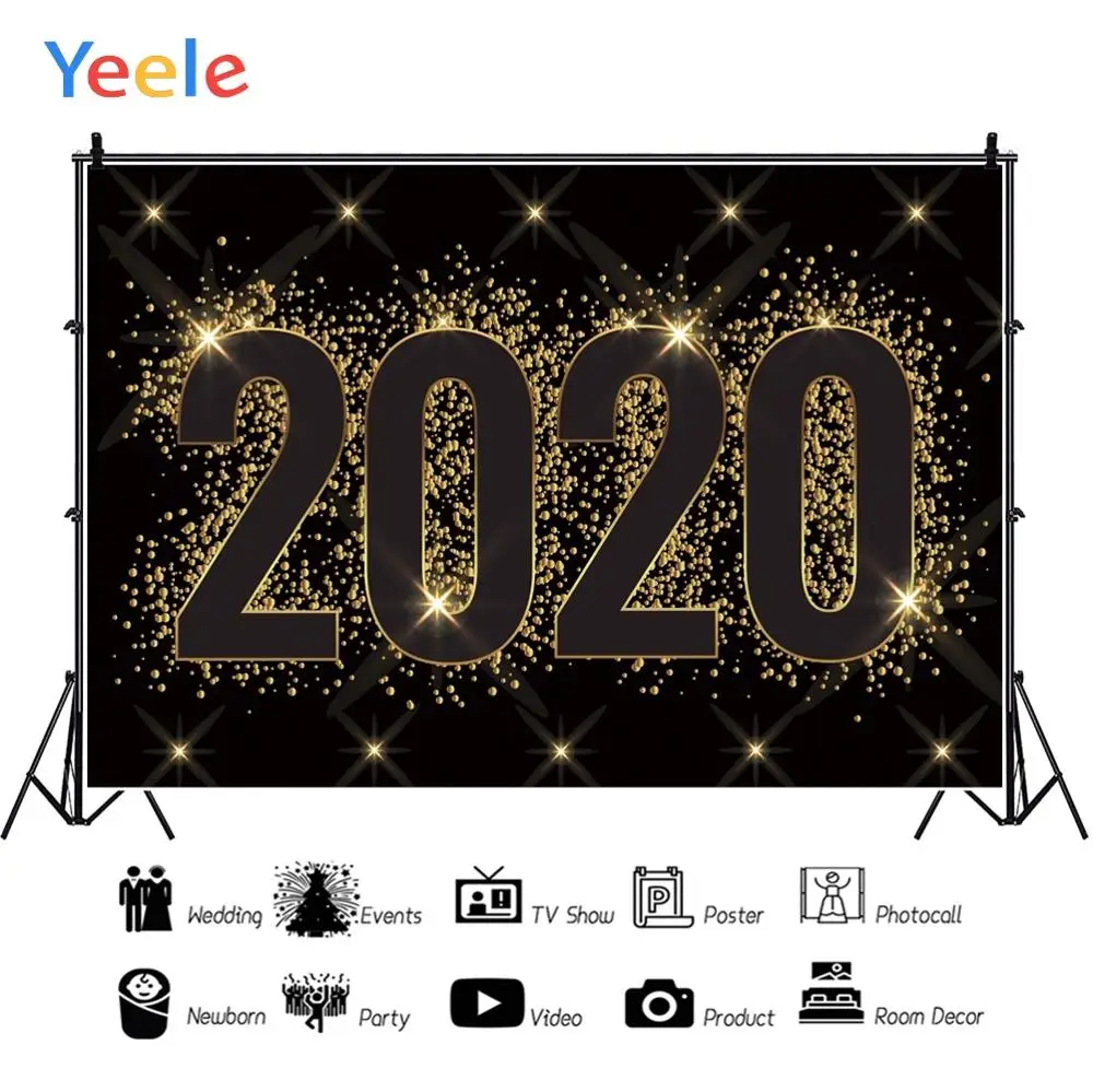 Yeele 2020 новый год семья боке Блестящий Фон для фотосъемки персонализированные