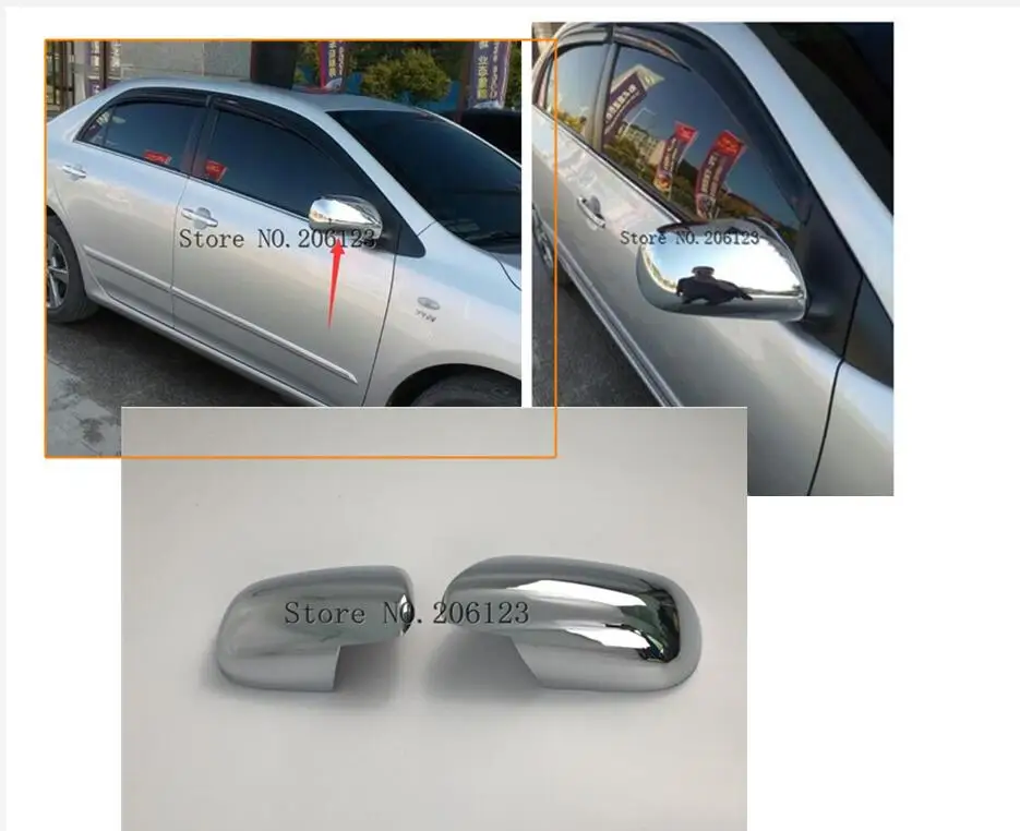 Для Toyota Corolla E150 Matrix Prius AM 2007 2008 2009 2010 2011 Yaris Хром ABS заднего вида для боковой двери Зеркала Чехлы отделка