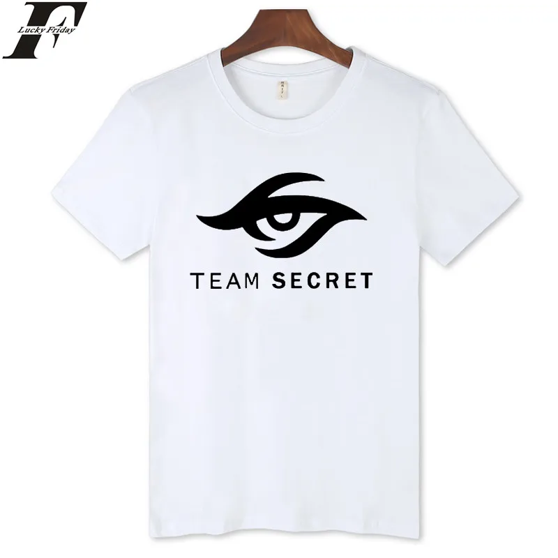 Новая мода Team Secret в Dota 2 футболки Для мужчин короткий рукав черный белый цвет