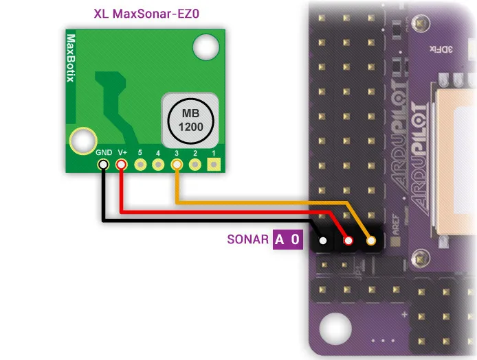 Для APM для ультразвукового преобразователя Pixhawk XL MaxSonar EZ4 ультразвуковой