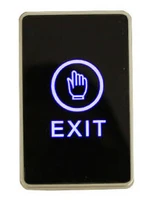 3pcs bule backlight touch exit button infrared contactless door release switch for access control system