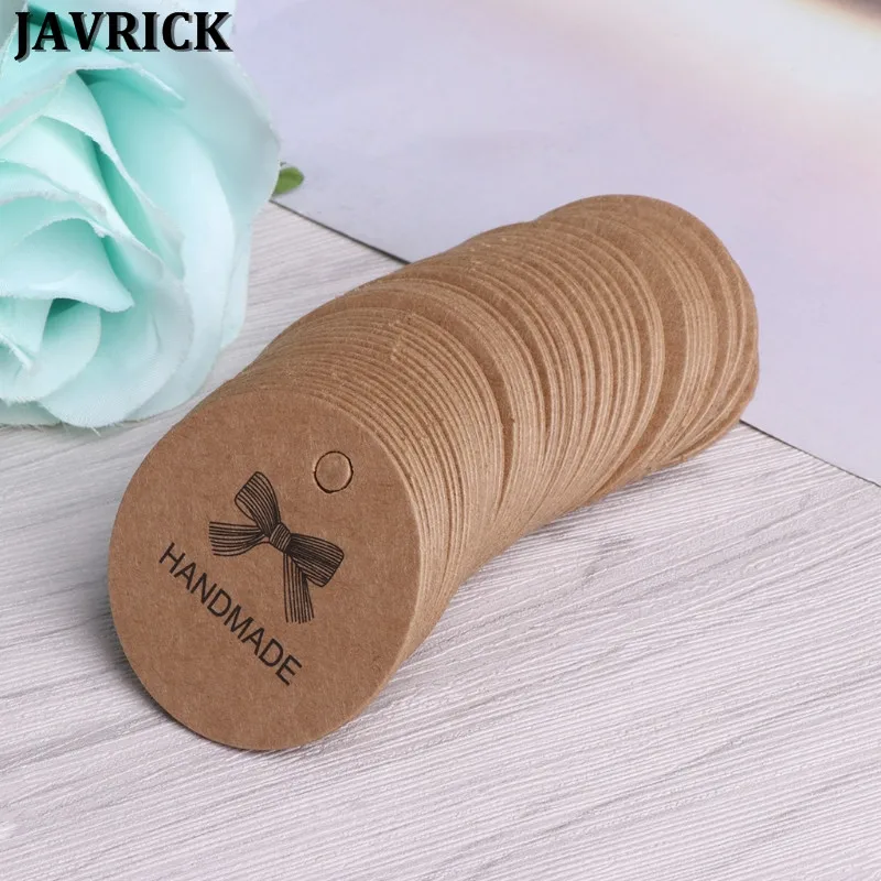 JAVRICK 100 шт 1 65 &quotкрафт подарочные этикетки ручной работы DIY Подарочная коробка