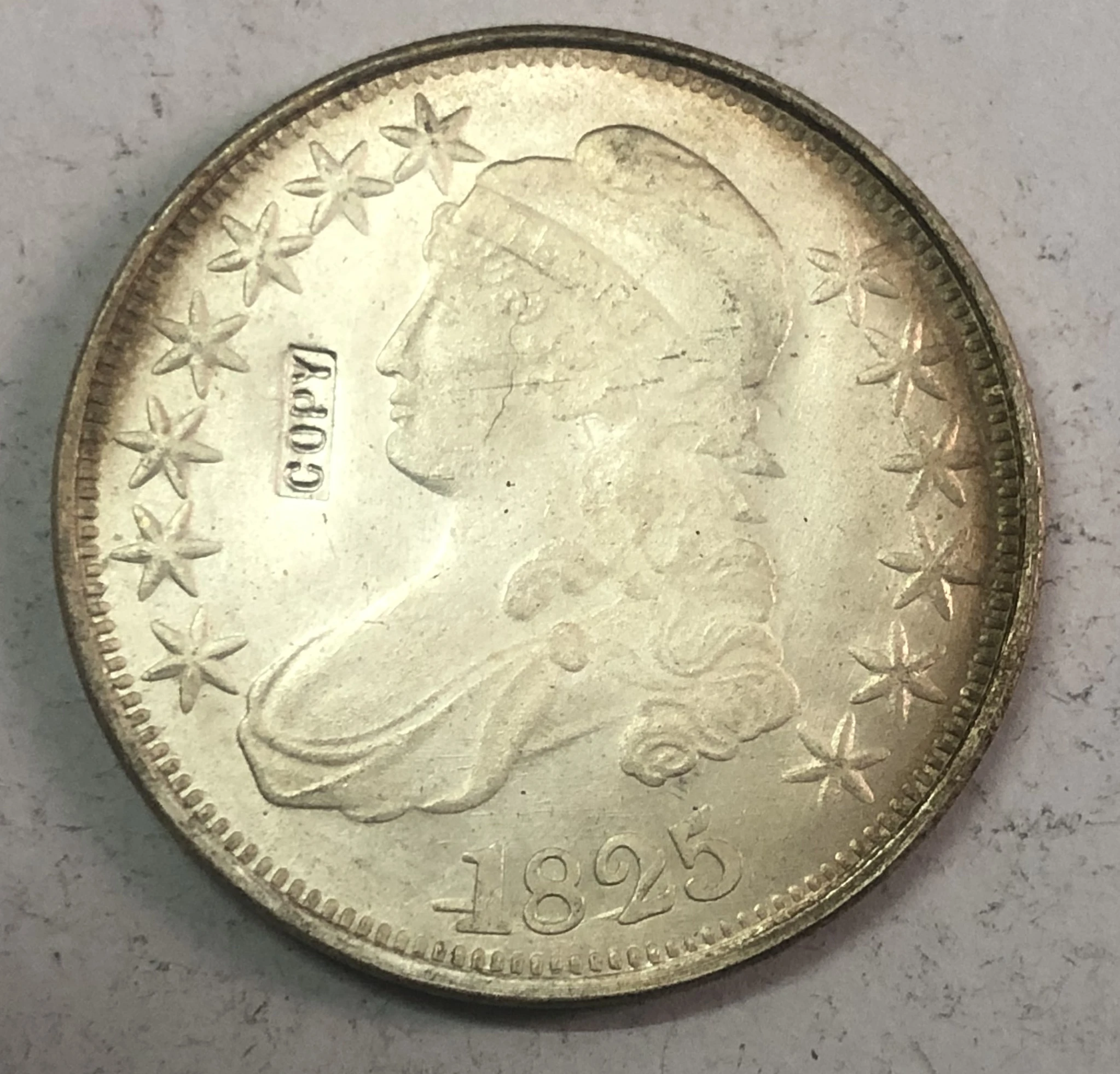 1825 США 50 центов/½ доллара &quotограниченная бюст половина доллара&quot|Безвалютные