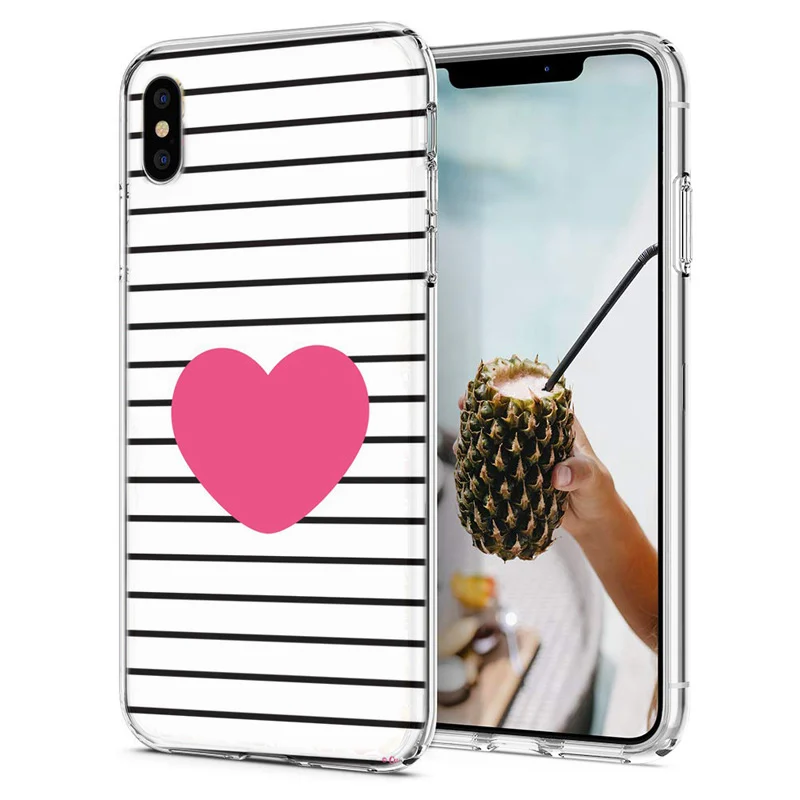 Мягкий чехол для iPhone X XS XR чехлы из ТПУ с разноцветным животным рисунком свинки