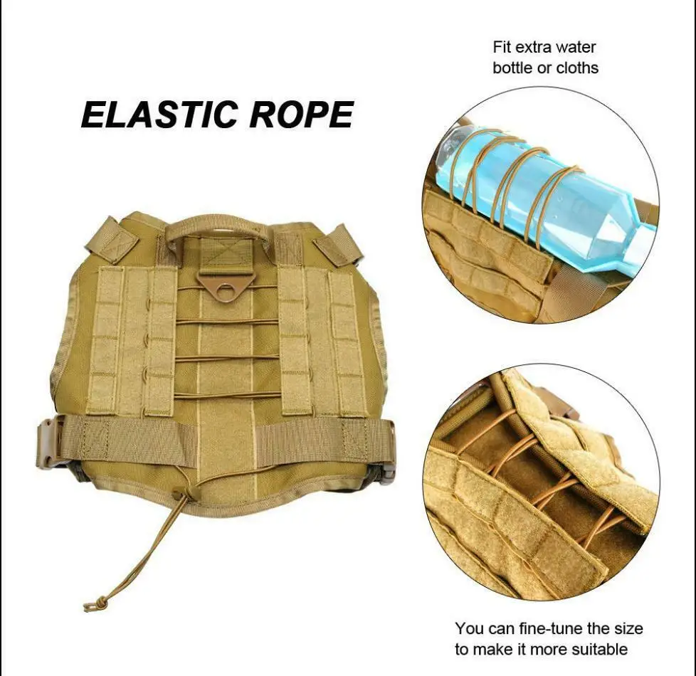 Военный Тактический тренировочный жилет с большими собаками водонепроницаемая