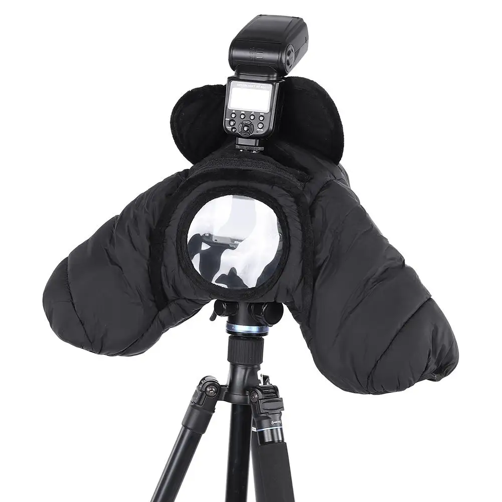 Водонепроницаемый ветрозащитный зимний тепловой теплый DSLR камера мягкий чехол протектор для Nikon D800 70-200 мм объектив с блендой