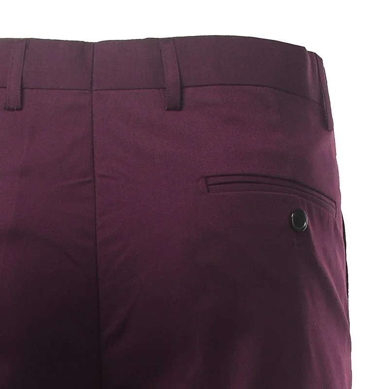 Fashion Men Suit Pants Black Gray Wine Red Treasure Blue Business Casual Men's Trousers Comfortable and Elegant |