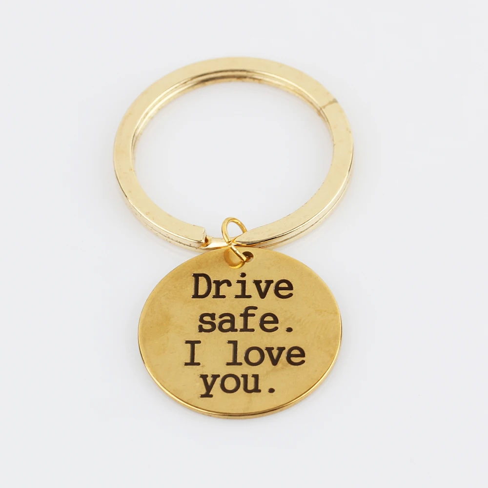 Personalized Drive safe I Love You Key Rings Engraved Car Chain for Boyfriend Girlfriend Couples Valentines Gift Jewelry | Украшения и