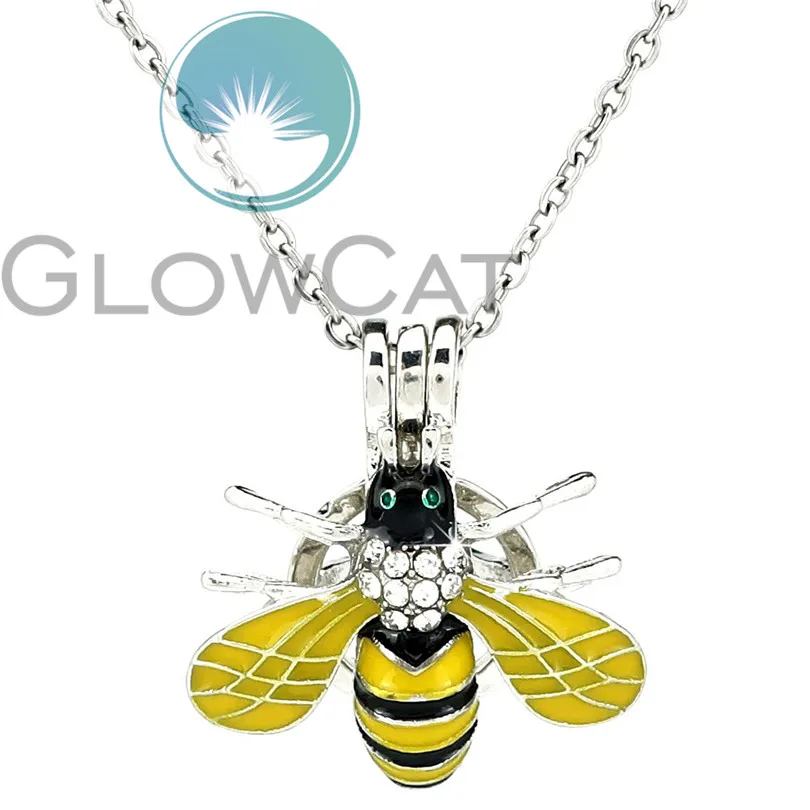 Стразы Цвета насекомое с эмалевым покрытием Шершни бусины клетка медальон кулон