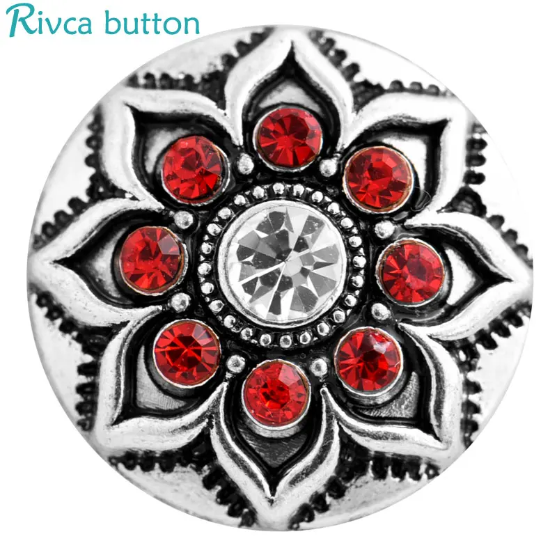 Браслеты Rivca с кнопками застежками для женщин 4 цвета античное посеребрение 18 мм