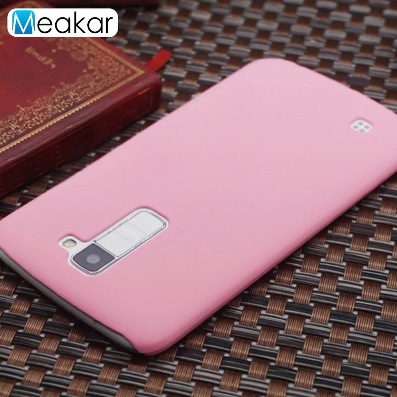 Матовая Пластик Coque 5.3For Lg K10 чехол для Lg K10 Lte двойной K410 K420 K420n K430 K430ds F670 телефона чехол-лента на заднюю панель - Цвет: pink