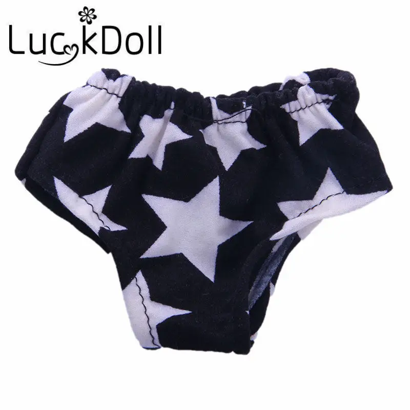 Нижнее белье с различными принтами LUCKDOLL подходит для куклы 18 дюймов или 43 см